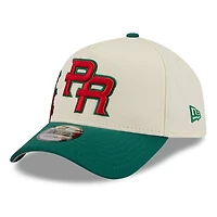Puerto Rico Chrome and Green with Red "Flor De Maga" New Era 9FORTY A-Frame Snapback Hat