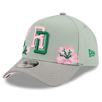 Dominican Republic Green and Gray Two Tone with Flowers New Era 9FORTY A-Frame Snapback Hat