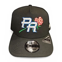 Puerto Rico Black with Rose WBC Custom Pink UV New Era 9FIFTY A-Frame Snapback Hat