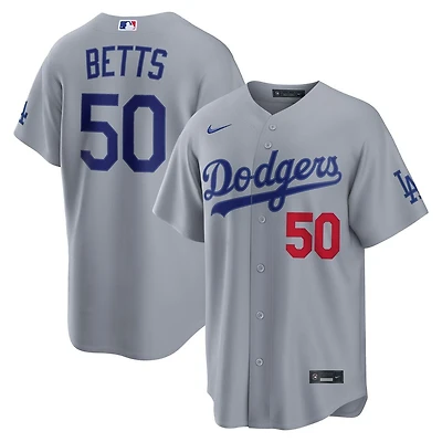 Los Angeles Dodgers Mookie Betts Grey Road Alternate Nike Stadium Player Jersey