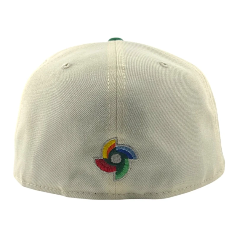 Mexico Chrome and Green Flag Patch 2026 WBC Grey UV New Era 59FIFTY Fitted Hat