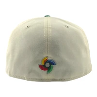 Mexico Chrome and Green Flag Patch 2026 WBC Grey UV New Era 59FIFTY Fitted Hat