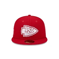 Kansas City Chiefs Scarlet LIV Main Patch Gray UV NFL New Era 59FIFTY Fitted Hat