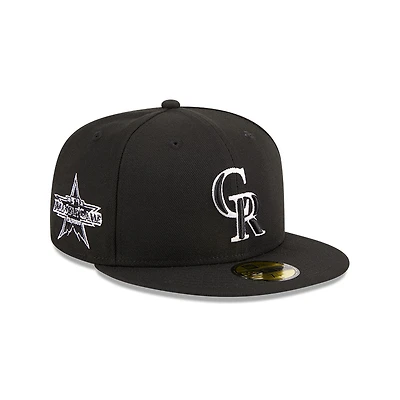 Colorado Rockies Black 2021 All Star Game Patch Gray UV  New Era 59FIFTY Fitted Hat
