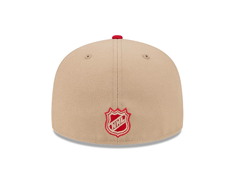 Chicago Blackhawks Camel and Red New Era 59FIFTY Fitted Hat
