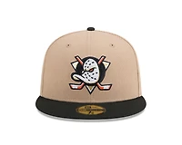 Anaheim Ducks Camel and Black New Era 59FIFTY Fitted Hat