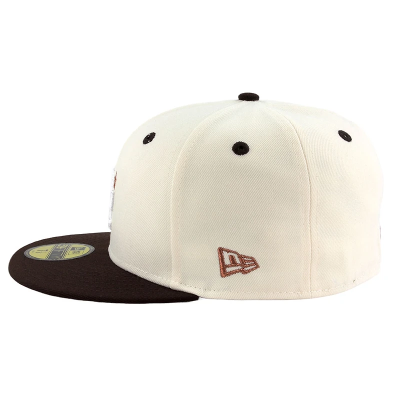 Los Angeles Dodgers Chrome and Brown with Front Star Back to World Champions Patch Grey UV New Era 59FIFTY Fitted Hat