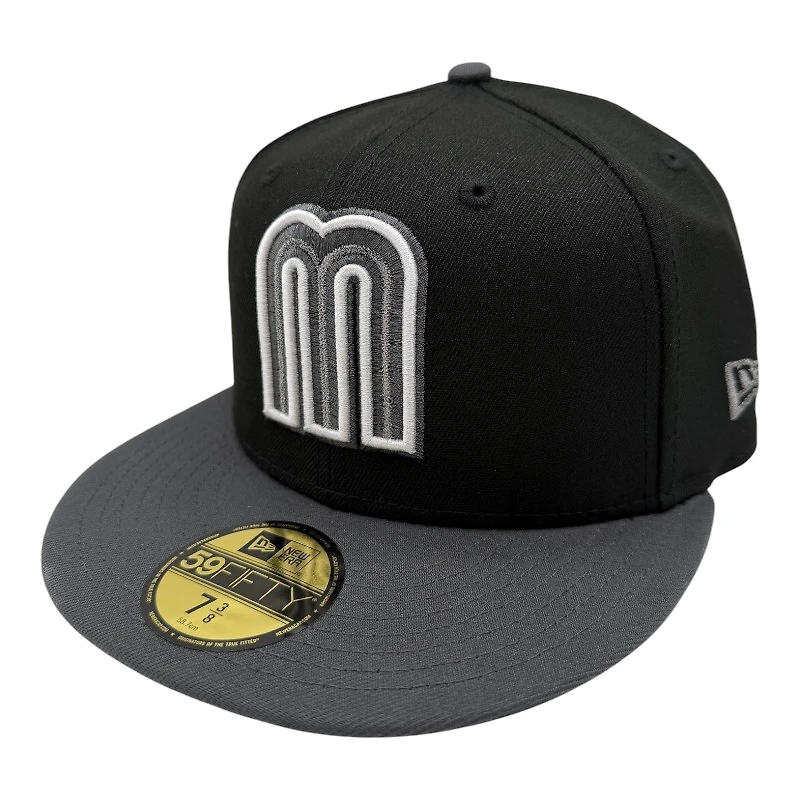 Mexico Black and Gray WBC New Era 59FIFTY Fitted Hat