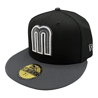 Mexico Black and Gray WBC New Era 59FIFTY Fitted Hat