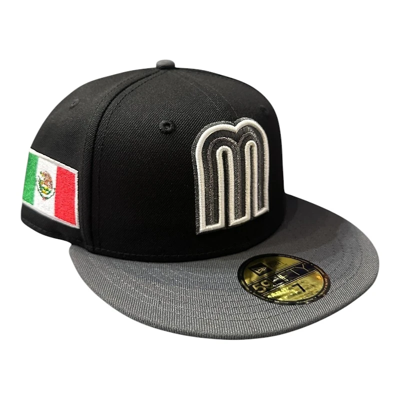 Mexico Black and Gray WBC New Era 59FIFTY Fitted Hat