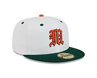 Miami Hurricanes Chrome and Green New Era 59FIFTY Fitted Hat