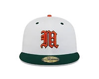 Miami Hurricanes Chrome and Green New Era 59FIFTY Fitted Hat
