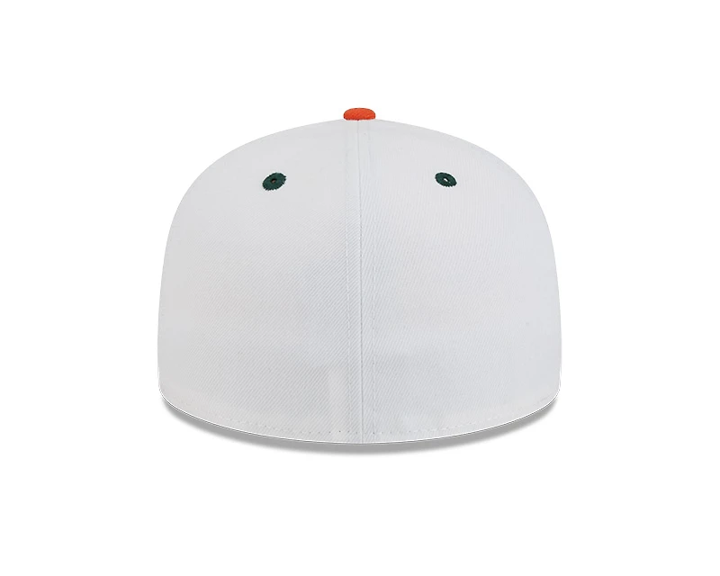 Miami Hurricanes Chrome and Green New Era 59FIFTY Fitted Hat