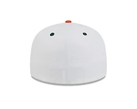 Miami Hurricanes Chrome and Green New Era 59FIFTY Fitted Hat