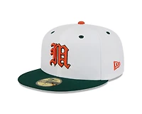 Miami Hurricanes Chrome and Green New Era 59FIFTY Fitted Hat
