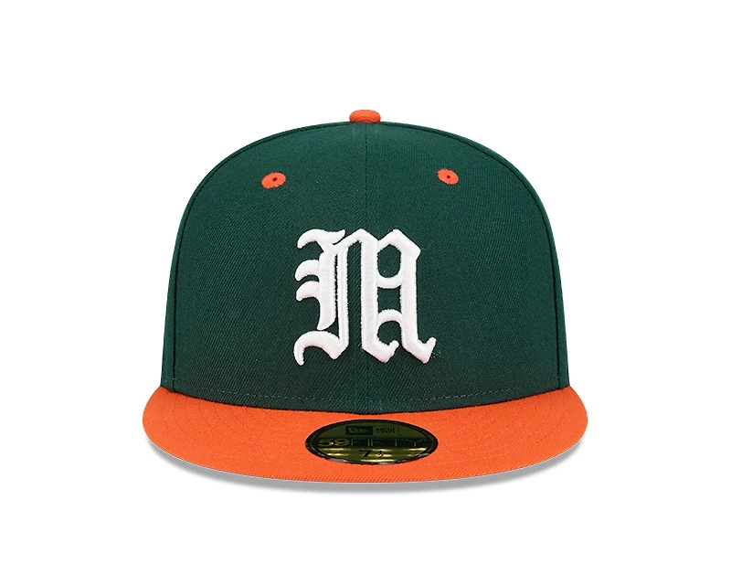 Miami Hurricanes Green and Orange New Era 59FIFTY Fitted Hat