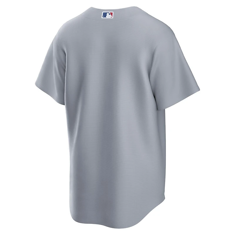 Los Angeles Dodgers Blank Grey Road Alternate Nike Replica Jersey