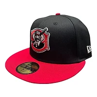 Mudville Nine Black and Red 2000 Inaugural Season Gray UV New Era 59FIFTY Fitted Hat