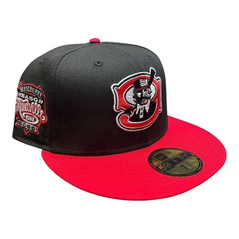 Mudville Nine Black and Red 2000 Inaugural Season Gray UV New Era 59FIFTY Fitted Hat