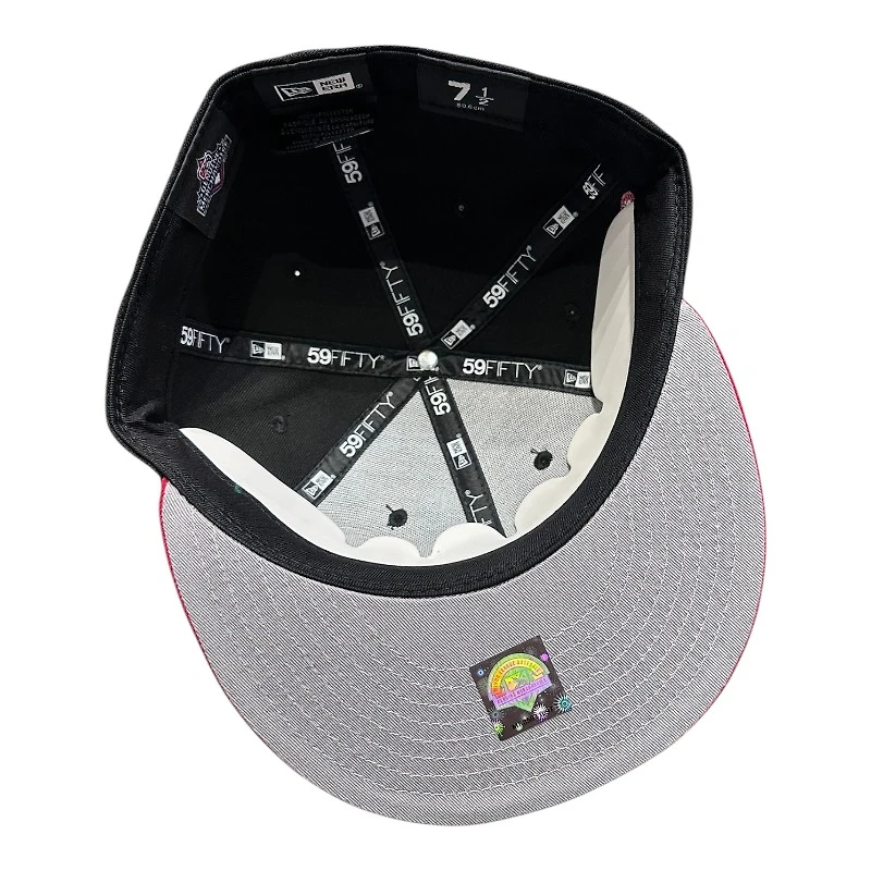 Mudville Nine Black and Red 2000 Inaugural Season Gray UV New Era 59FIFTY Fitted Hat