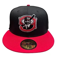 Mudville Nine Black and Red 2000 Inaugural Season Gray UV New Era 59FIFTY Fitted Hat