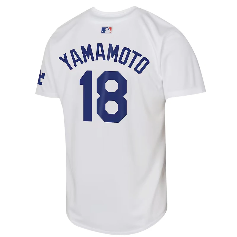 Youth Los Angeles Dodgers Yoshinobu Yamamoto White Home Nike Limited Jersey
