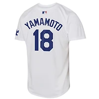 Youth Los Angeles Dodgers Yoshinobu Yamamoto White Home Nike Limited Jersey
