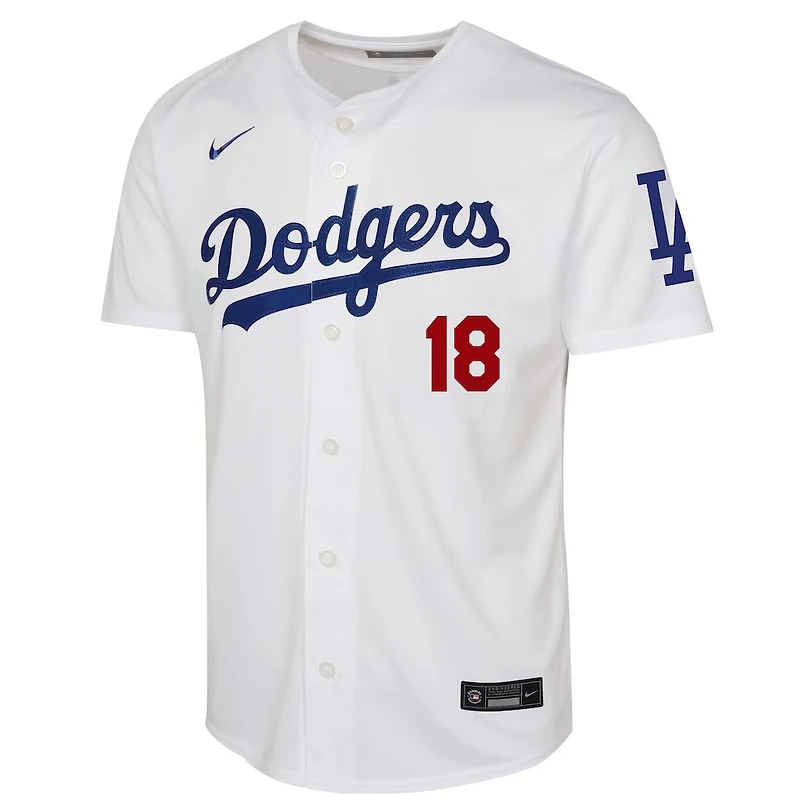 Youth Los Angeles Dodgers Yoshinobu Yamamoto White Home Nike Limited Jersey