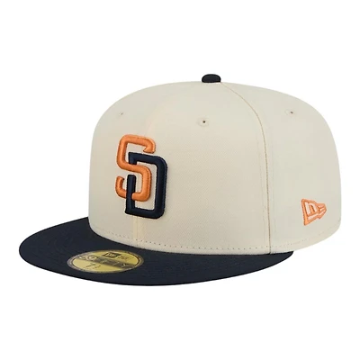 San Diego Padres Cream and Obsidian 2026 City Connect New Era 59FIFTY Fitted Hat