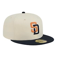 San Diego Padres Cream and Obsidian 2026 City Connect New Era 59FIFTY Fitted Hat