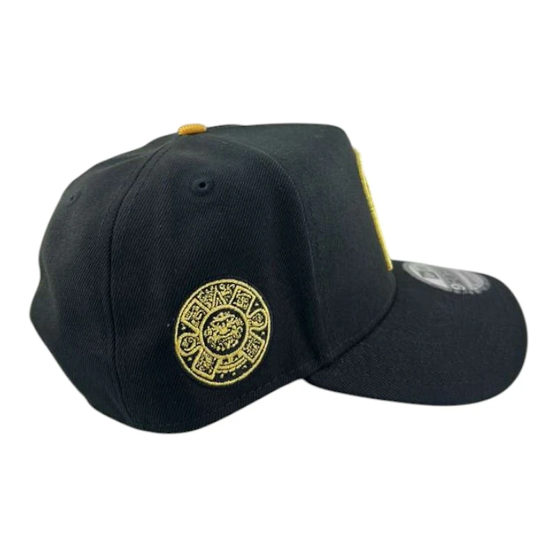 Mexico Black and Gold " World Baseball Classic" Aztec Patch New Era A-Frame 9FORTY Snapback Hat