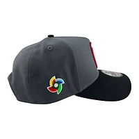 Mexico Graphite and Black Metallics "World Baseball Classic"  WBC Patch New Era A-Frame 9FORTY Snapback Hat