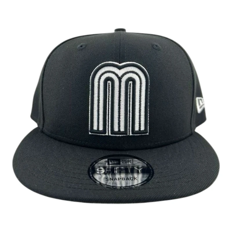 Mexico White on Black "World Baseball Classic" New Era 9FIFTY Snapback Hat