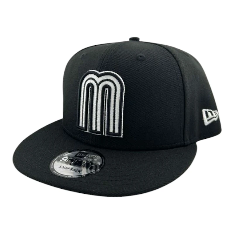 Mexico White on Black "World Baseball Classic" New Era 9FIFTY Snapback Hat