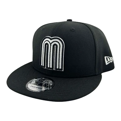 Mexico White on Black "World Baseball Classic" New Era 9FIFTY Snapback Hat