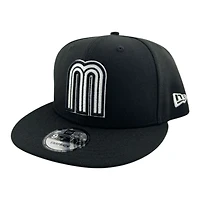 Mexico White on Black "World Baseball Classic" New Era 9FIFTY Snapback Hat