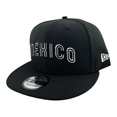 Mexico White on Black Wordmark "World Baseball Classic" New Era 9FIFTY Snapback Hat