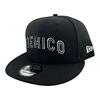 Mexico White on Black Wordmark "World Baseball Classic"  New Era 9FIFTY Snapback Hat