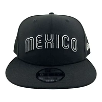 Mexico White on Black Wordmark "World Baseball Classic"  New Era 9FIFTY Snapback Hat