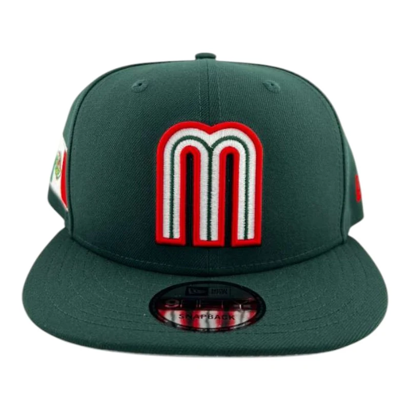 Mexico Dark Green "World Baseball Classic" Mexico Flag Patch New Era 9FIFTY Snapback Hat