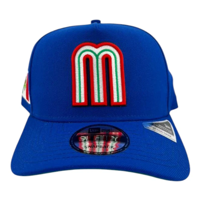 Mexico Royal Blue  "World Baseball Classic" Mexico Flag Patch Green UV New Era 9FIFTY A-Frame Snapback Hat