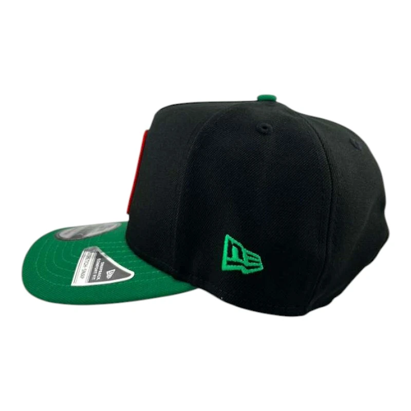 Mexico Black and Green WBC Patch Gray UV New Era 9FIFTY A-Frame Snapback Hat