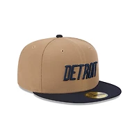 Detroit Tigers Khaki and Navy City Connect New Era 59FIFTY Fitted Hat