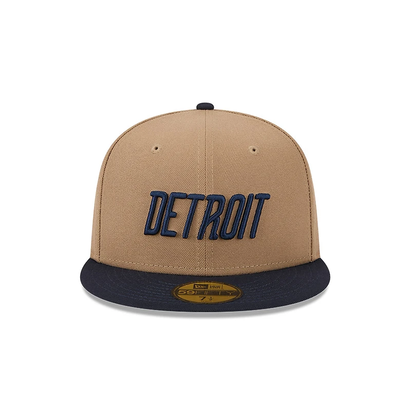 Detroit Tigers Khaki and Navy City Connect New Era 59FIFTY Fitted Hat