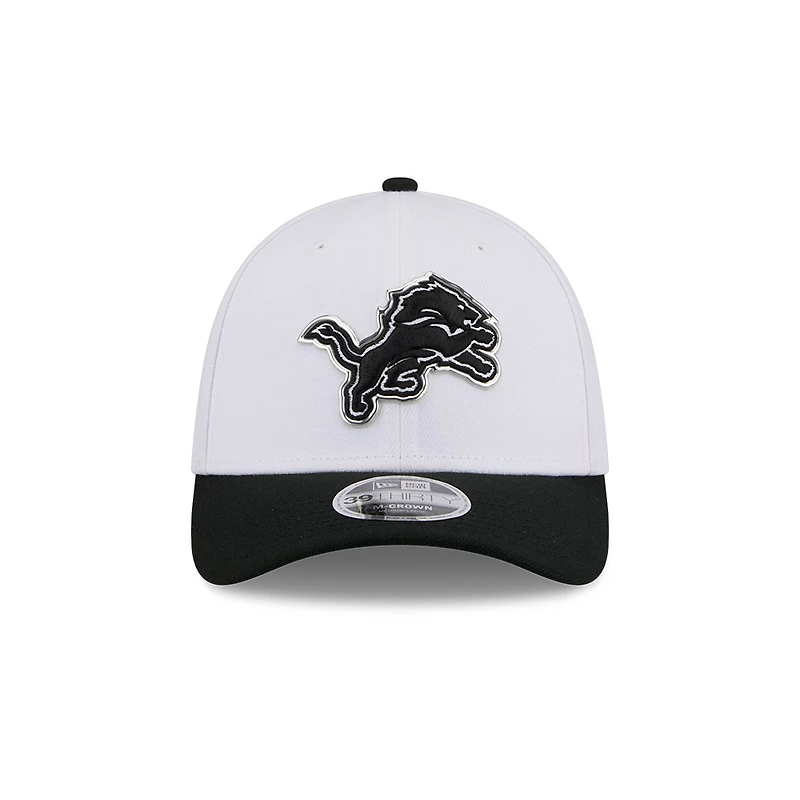 Detroit Lions White and Black 2026 NFL Draft New Era 39THIRTY  M-Crown Flex Hat