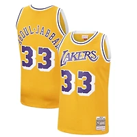 Los Angeles Lakers Kareem Abdul-Jabbar Gold Mitchell & Ness 1984-85 Hardwood Classics Swingman Player Jersey