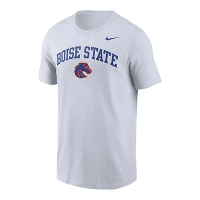 Boise State Broncos White Arch Wordmark Nike T-Shirt
