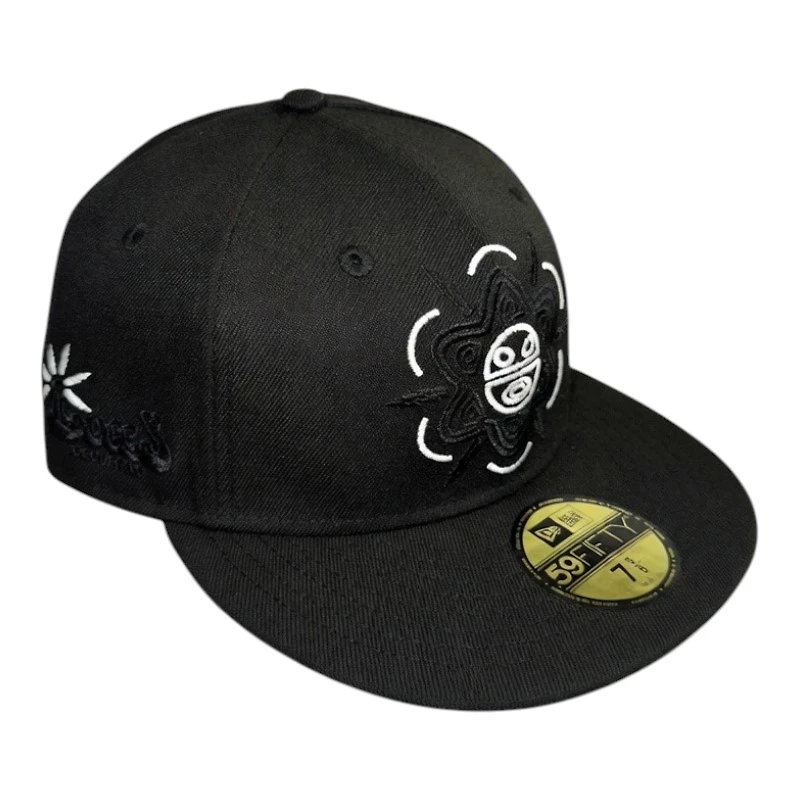 Buffalo Luces Black MiLB PR Flag Batterman Gray UV New Era 59FIFTY Fitted Hat