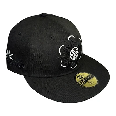 Buffalo Luces Black MiLB PR Flag Batterman Gray UV New Era 59FIFTY Fitted Hat