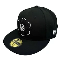 Buffalo Luces Black MiLB PR Flag Batterman Gray UV New Era 59FIFTY Fitted Hat